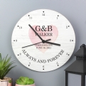 Thumbnail 10 - Personalised Wooden Wall Clocks for Couples and Family
