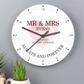 Thumbnail 11 - Personalised Wooden Wall Clocks for Couples and Family