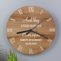 Thumbnail 4 - Personalised Wooden Wall Clocks for Couples and Family