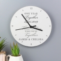 Thumbnail 8 - Personalised Wooden Wall Clocks for Couples and Family