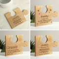 Thumbnail 1 - Jigsaw Piece Personalised Wooden Drink Coasters