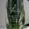 Thumbnail 2 - Personalised Thirty Birthday Glass Bullet Vase