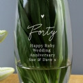 Thumbnail 2 - Personalised Forty Birthday Glass Bullet Vase