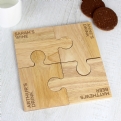 Thumbnail 1 - Personalised Sets of 4 Jigsaw Piece Drink Coasters