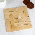Thumbnail 2 - Personalised Sets of 4 Jigsaw Piece Drink Coasters