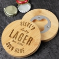 Thumbnail 6 - Personalised Bamboo Bottle Opener Coaster & Beer/Ale Sets