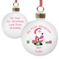 Thumbnail 4 - Personalised Babies First Christmas Bauble