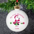 Thumbnail 1 - Personalised Babies First Christmas Bauble