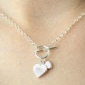 Thumbnail 1 - Sterling Silver Engraved Heart Necklace