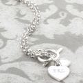 Thumbnail 5 - Sterling Silver Engraved Heart Necklace