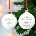 Thumbnail 1 - Personalised 'First Christmas as' Bauble