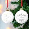 Thumbnail 3 - Personalised 'First Christmas as' Bauble