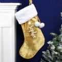 Thumbnail 1 - Personalised Name Only Luxury Gold Stocking