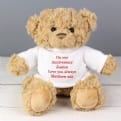 Thumbnail 2 - Personalised Teddy Bear In White Jumper