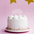 Thumbnail 1 - Handmade Happy Undisclosed Age Birthday Cake Topper