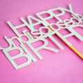 Thumbnail 4 - Handmade Happy Undisclosed Age Birthday Cake Topper