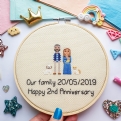 Thumbnail 4 - Hand Stitched Personalised Family Portraits