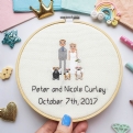 Thumbnail 7 - Hand Stitched Personalised Family Portraits