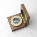 Thumbnail 7 - Personalised Brass Compass with Wooden Box
