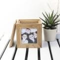 Thumbnail 3 - Personalised Oak Photo Cube For Mum