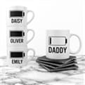 Thumbnail 4 - Personalised Daddy & Me Low Battery Mug Sets