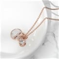Thumbnail 5 - Personalised Rose Gold Initial Necklace with Mother of Pearl and Crystal Charms