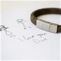Thumbnail 5 - Personalised Antique Style Bracelet with Handwriting/Drawing Engraving