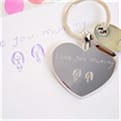 Thumbnail 5 - Personalised Heart Keyring with Engraved Handwriting