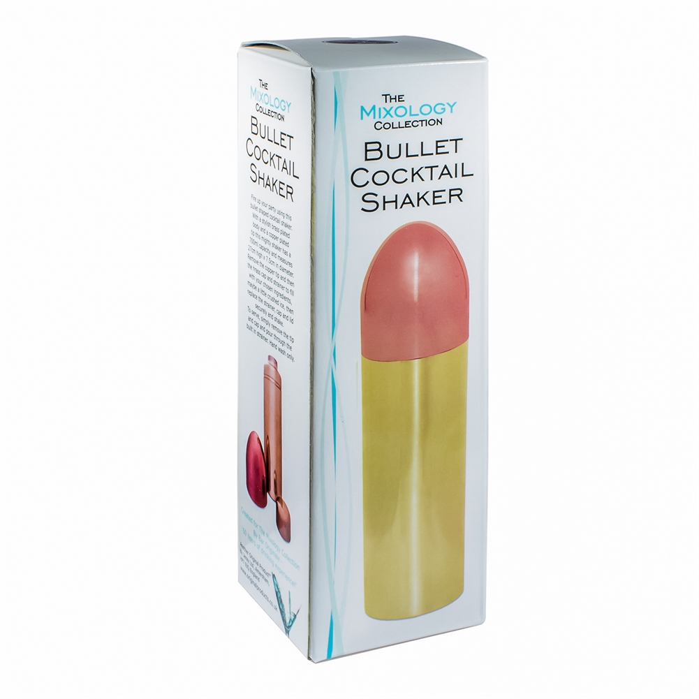 13Square Bullet-Shaped Brass & Copper-Plated Cocktail Shaker