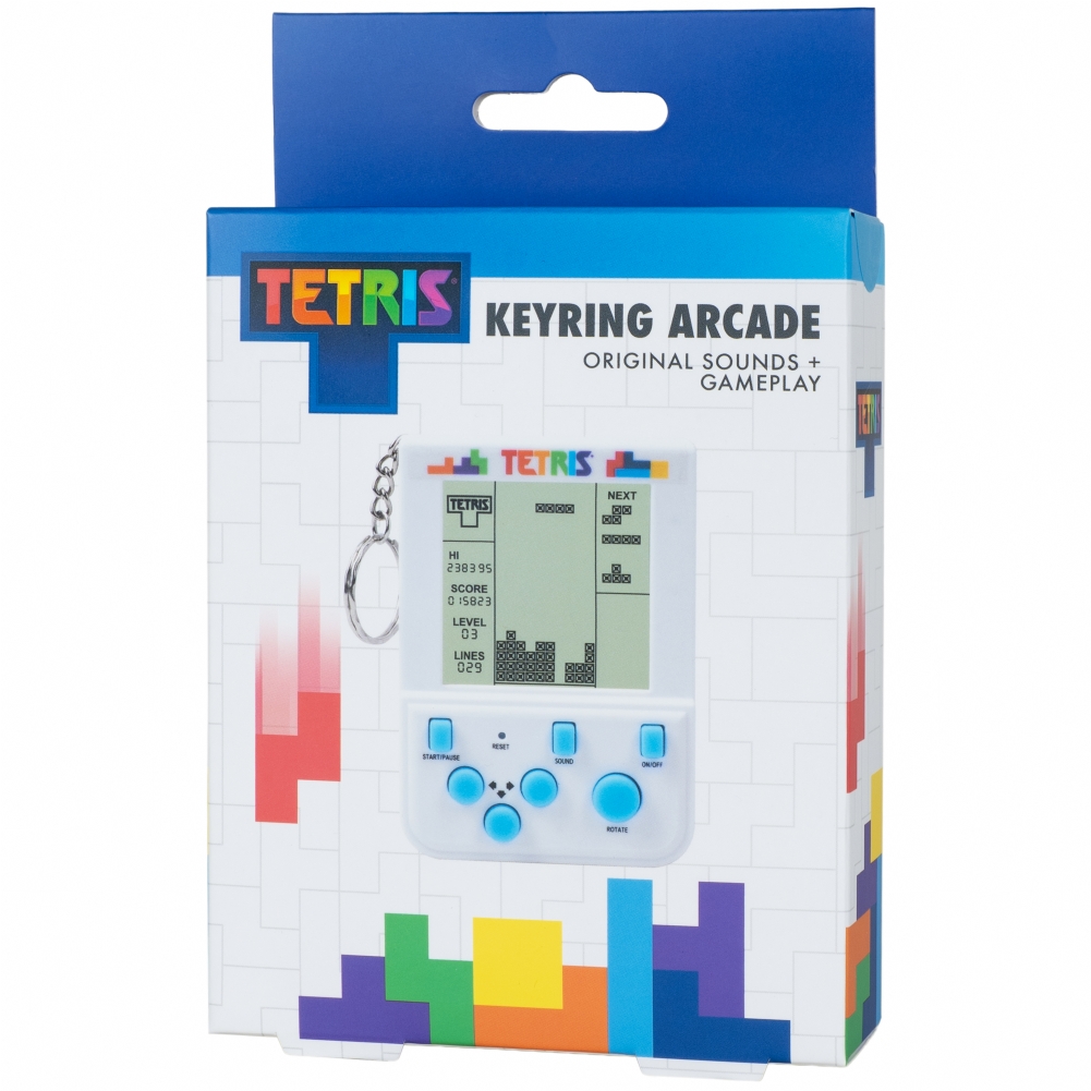 Fizz Creations Black/White Tetris Keyring Arcade