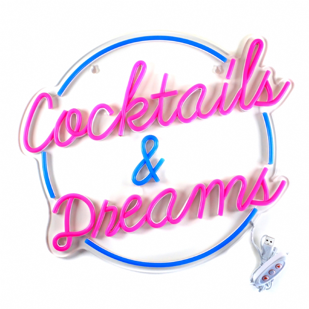 Amber Bright Creations Light Cocktails & Dreams Neon Wall