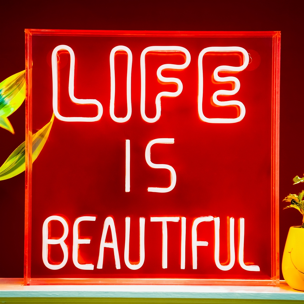 Amber Bright Creations Light Life Is Beautiful Led Neon