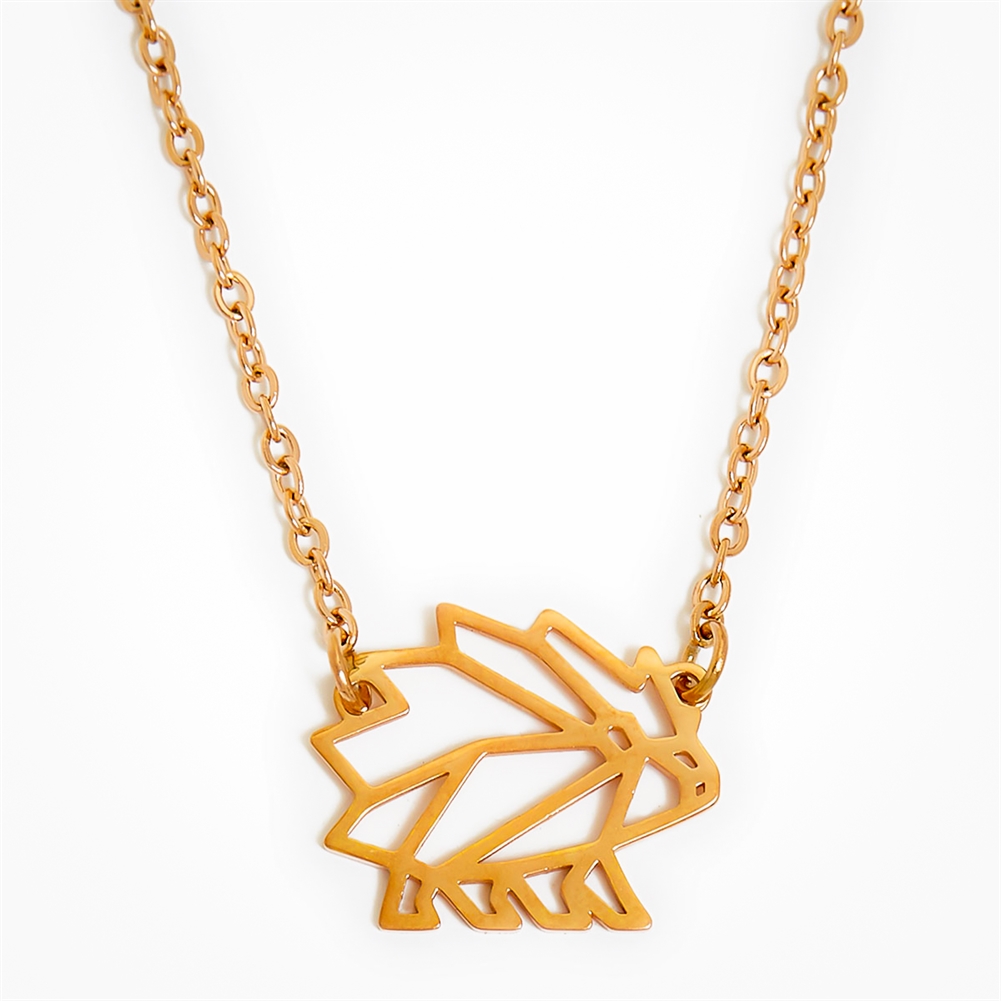 Annie Oak Gold/Silver Geometric Animal Necklaces (Hedgehog)