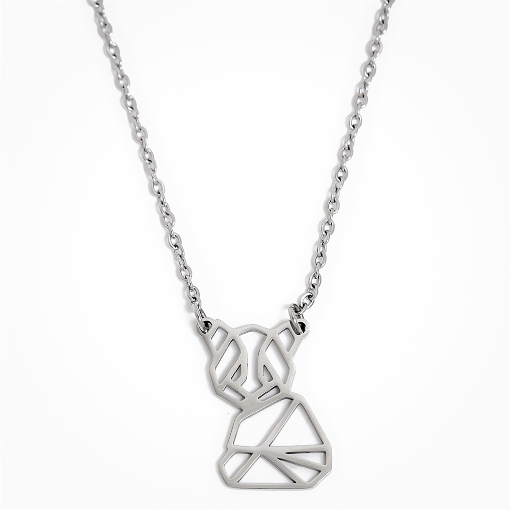 Annie Oak Gold/Silver Geometric Animal Necklaces (Panda)