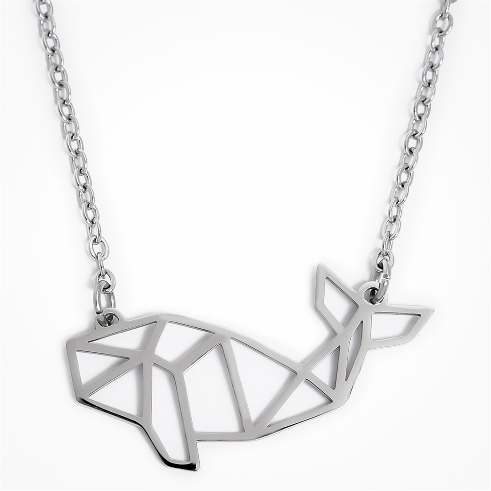 Annie Oak Gold/Silver Geometric Animal Necklaces (Whale)