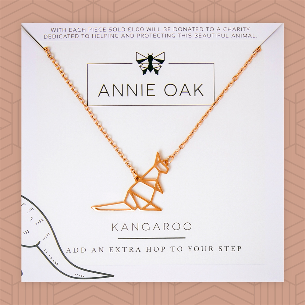 Annie Oak Gold Geometric Kangaroo Necklace