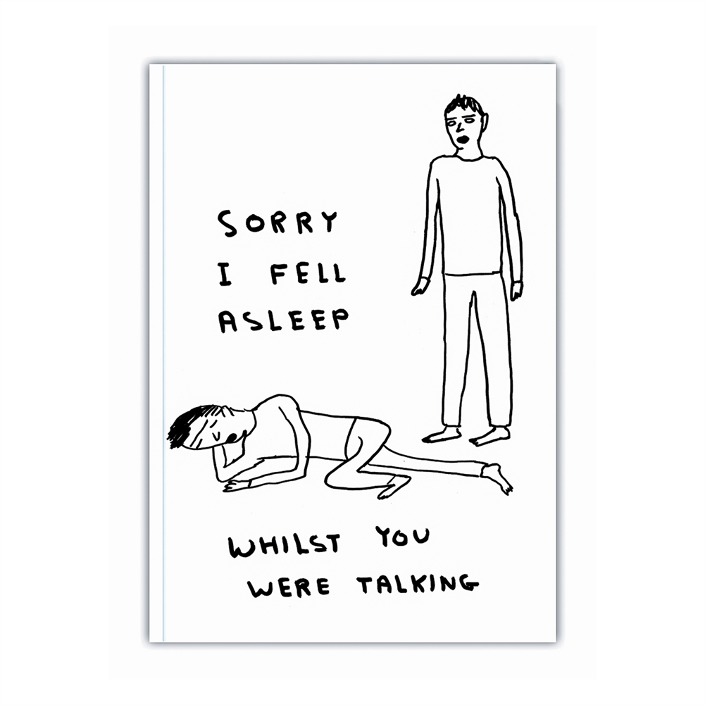 Brainbox Candy Ltd David Shrigley "Sorry I Fell Asleep" A5 Notebook