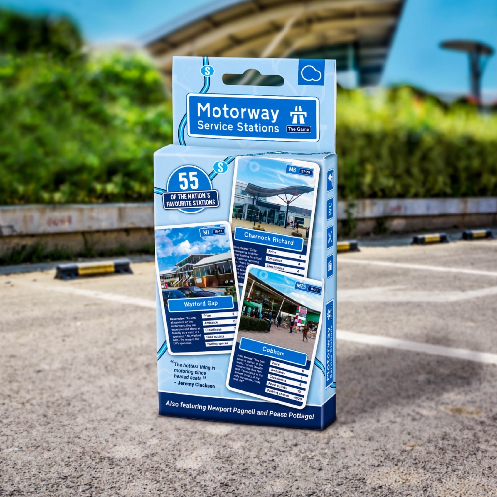 Bubblegum Stuff Ltd Motorway Service Stations Card Battle Game