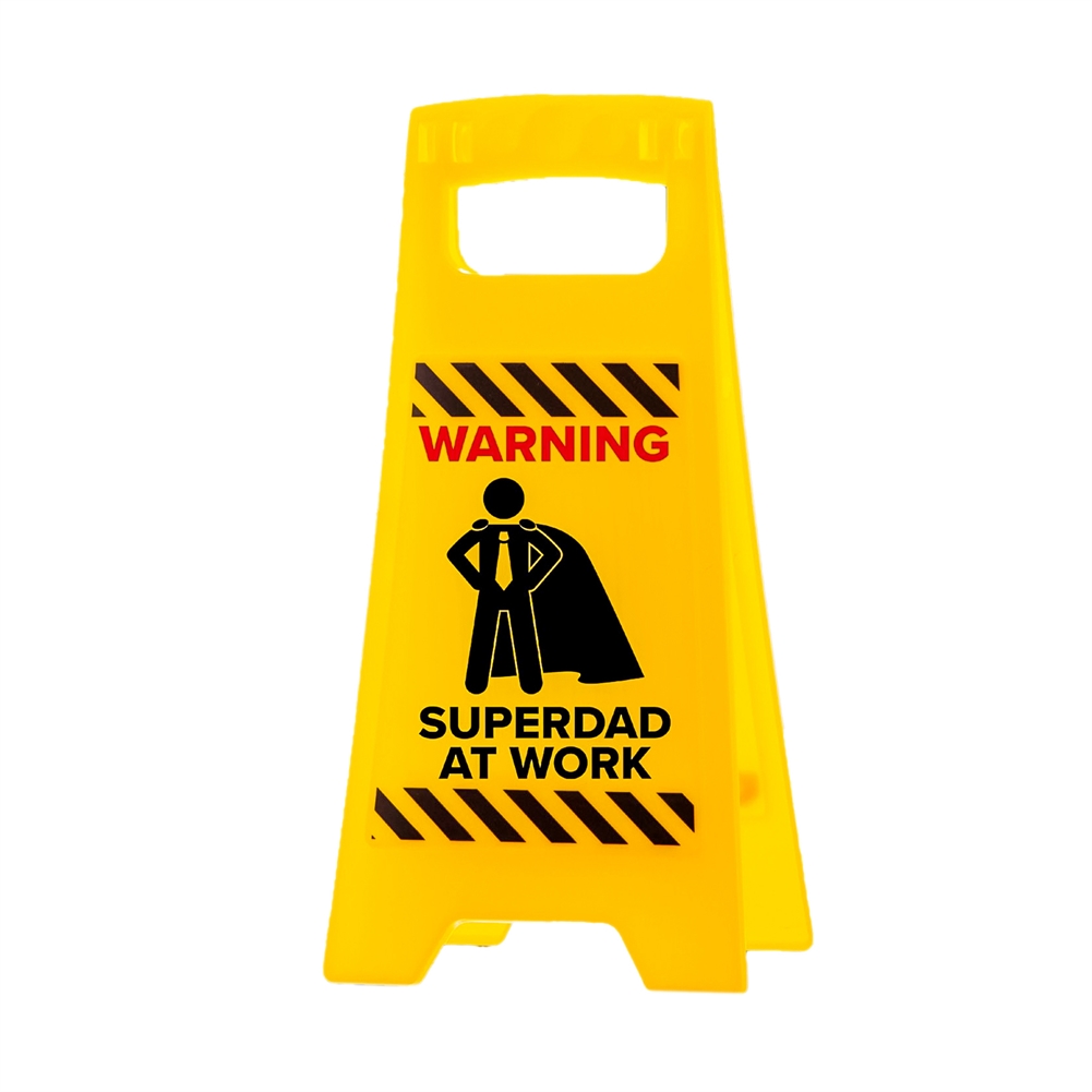 Boxer Games Superdad At Work Desk Warning Sign