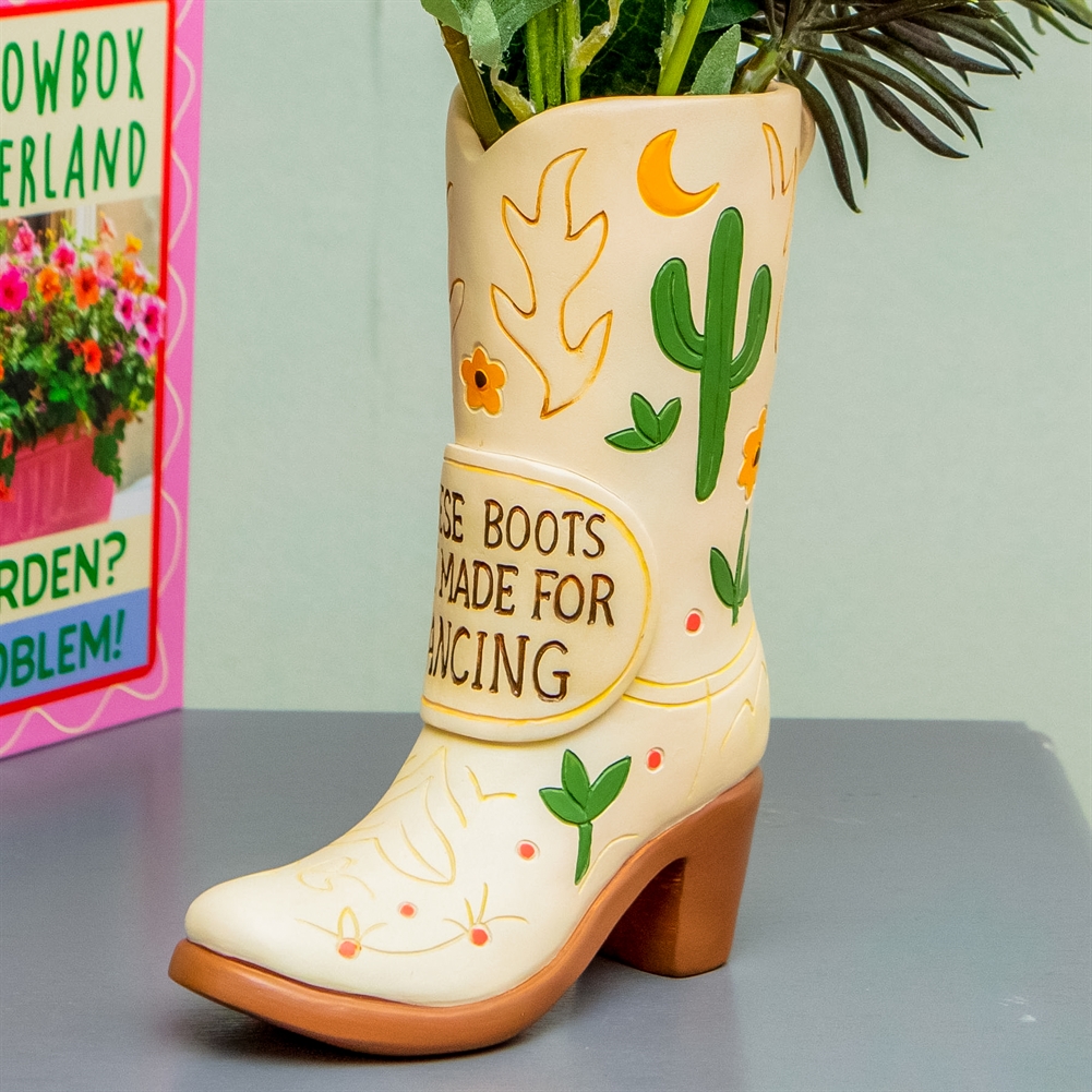 Boxer Games Women's Giddy Up And Party Cowgirl Boot Vase