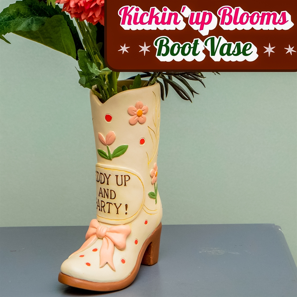 Boxer Games Women's These Boots Are Made For Dancing Cowgirl Boot Vase
