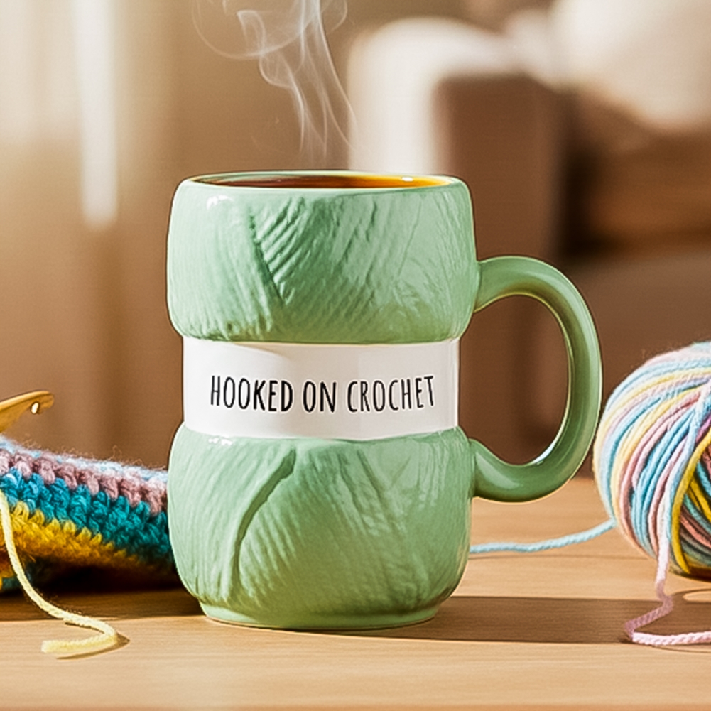 Boxer Games Hooked On Crochet" Mug