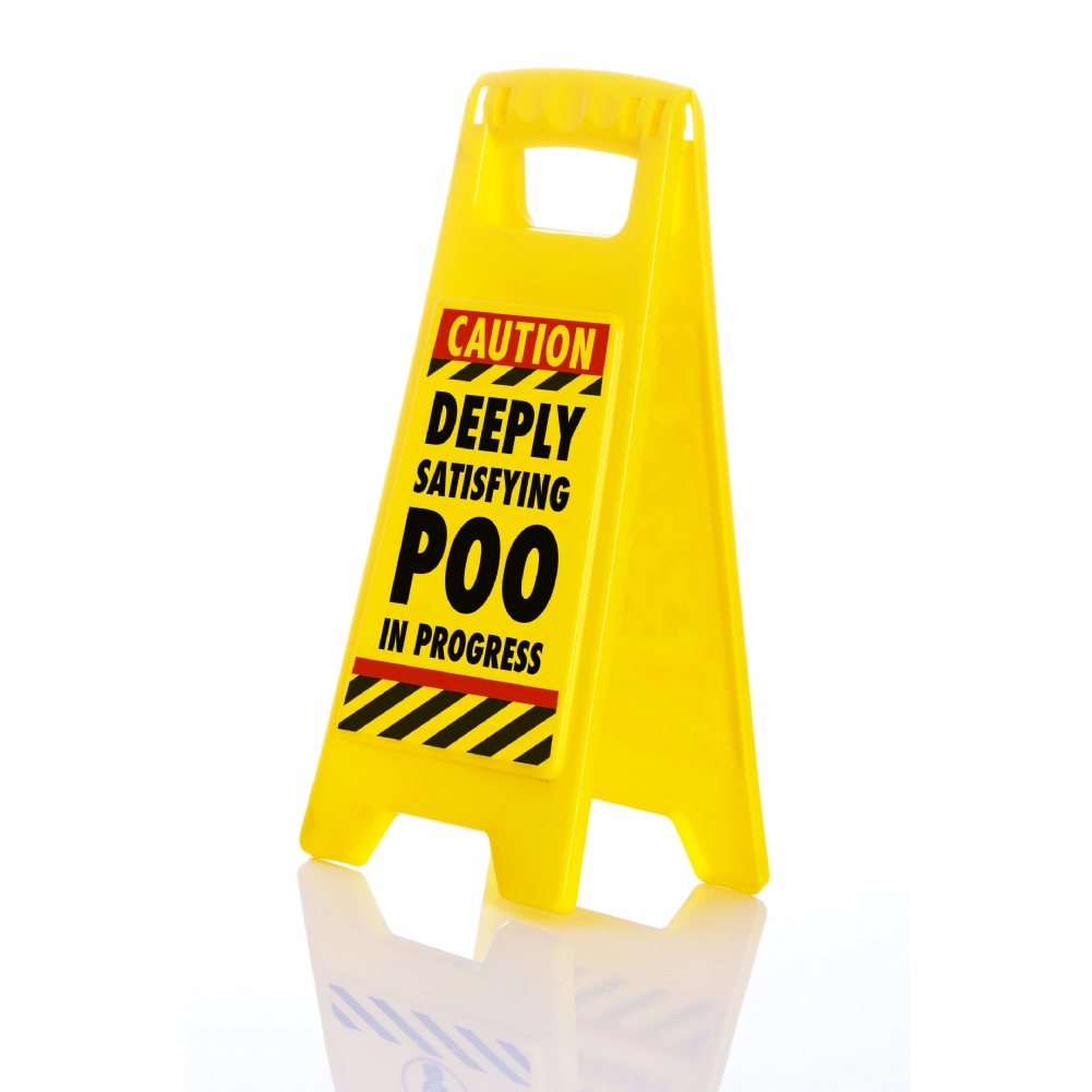 Boxer Games Funny Warning Sign - Satisfying Poo