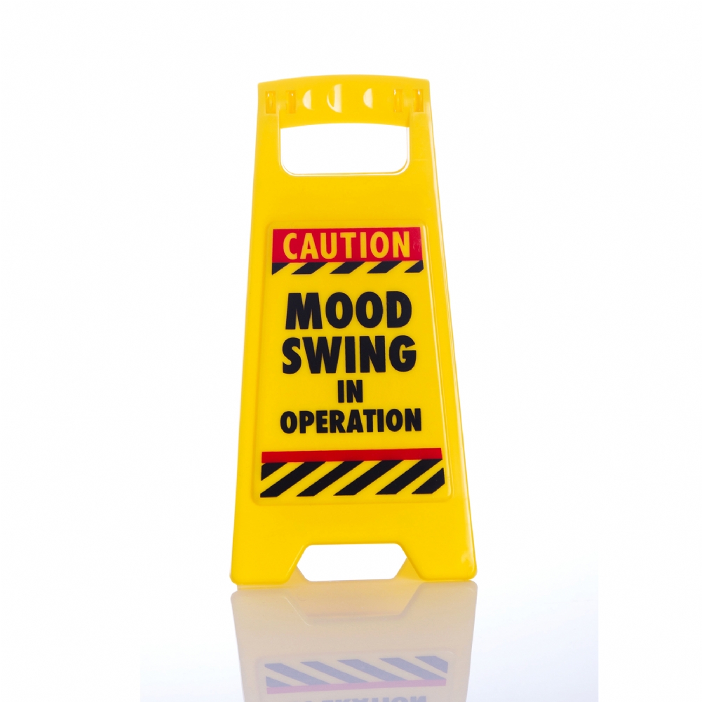 Boxer Games Yellow Mood Swing Desk Warning Sign