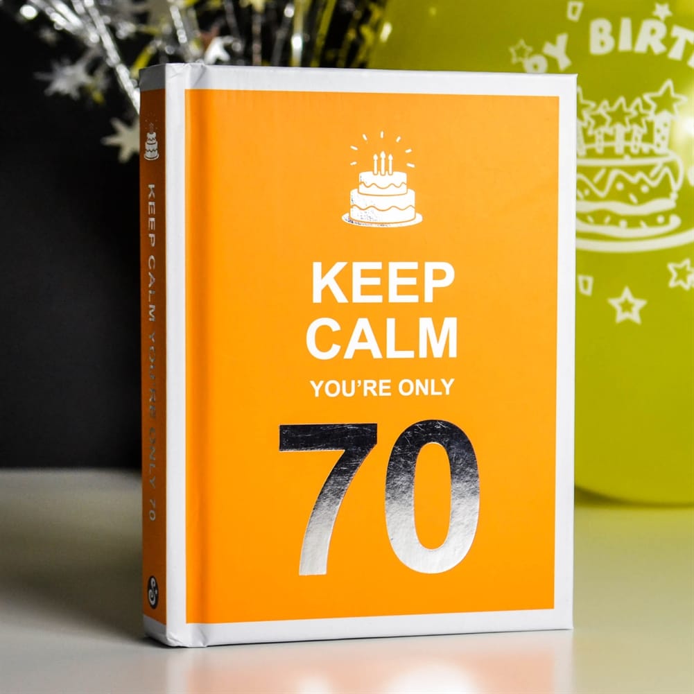 Boxer Games Yellow/Orange Keep Calm You're Only 70 Book