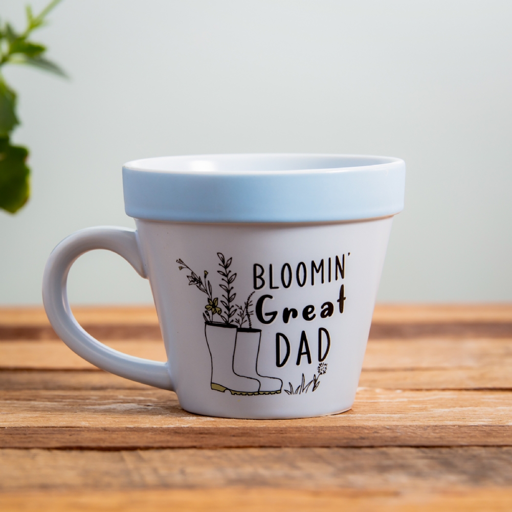 Boxer Games Blue Blooming Great Dad Plant-A-Holic Mug
