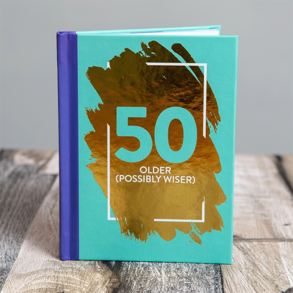 Boxer Games Women's 50Th Fun Age Quote Pocket Book - Older (Possibly Wiser)