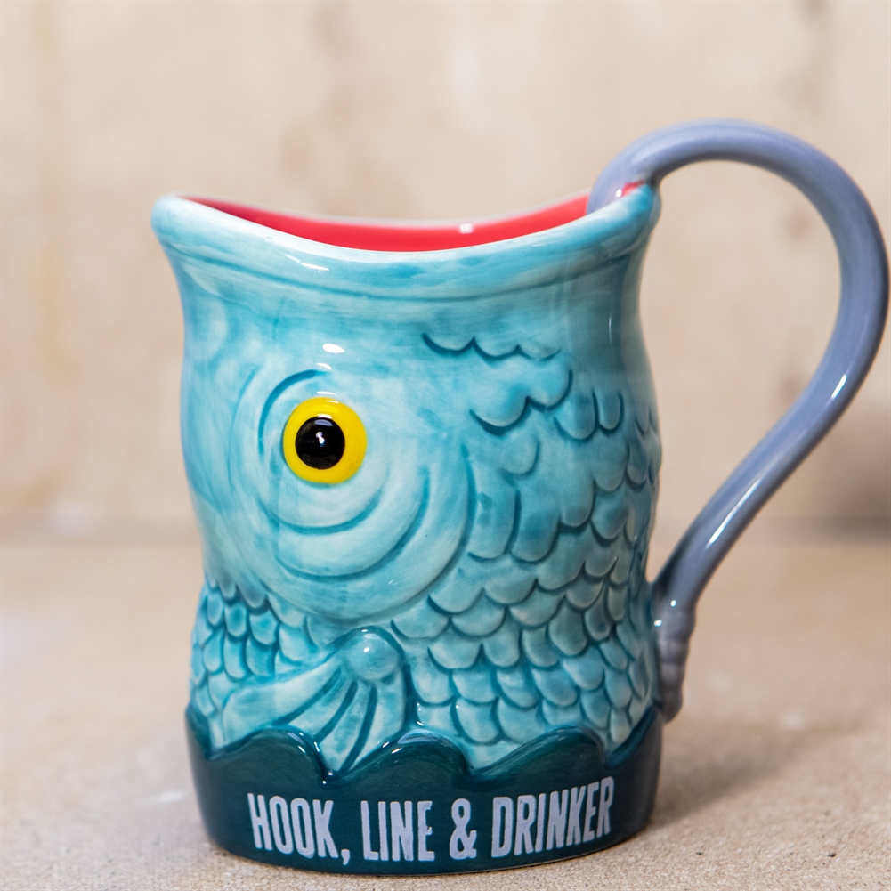 Boxer Games Hook, Line & Drinker Fish Mug