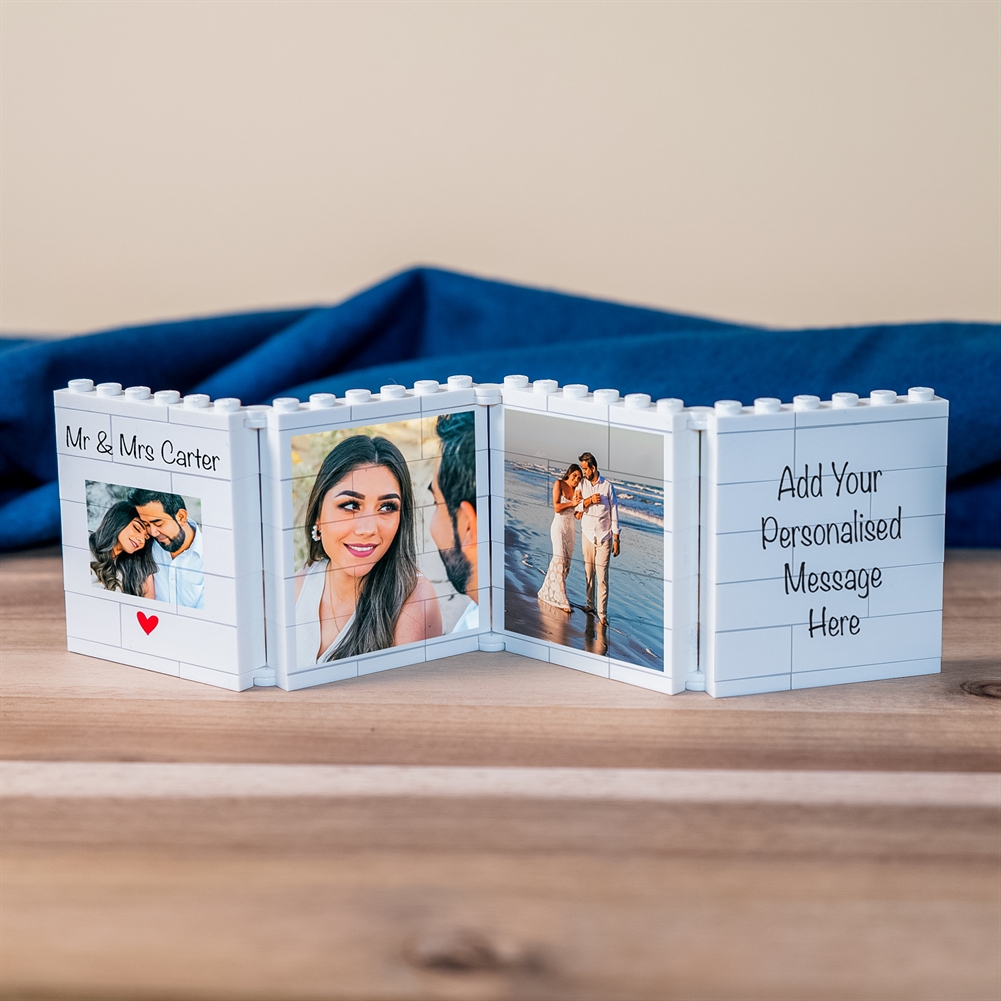 Brickbybrick23 Personalised Fold-Out "Mr & Mrs" Lego® Brick Photo Albums