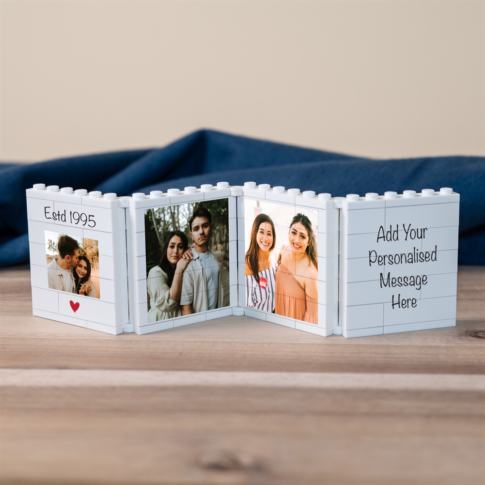 Brickbybrick23 Personalised Fold-Out "Estd..." Birthday Lego® Brick Photo Albums
